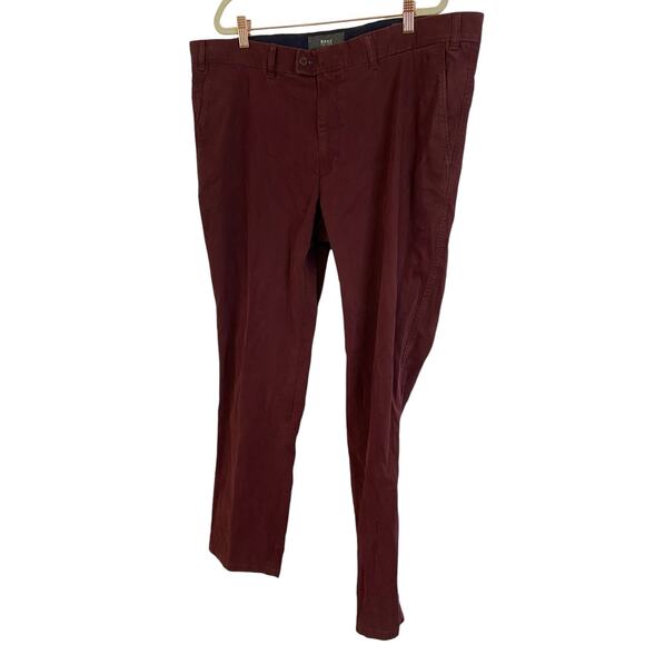 BRAX Casual Performance Regular Fit Chino Pants Pima Cotton Maroon 42 x 34 - Picture 5 of 13